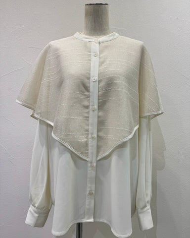 CYAN TOKYO<br>ラメメッシュケープレイヤーシャツ