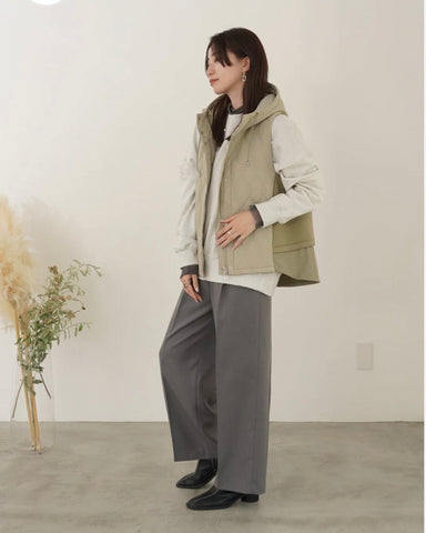 11月7日ライブ mink chair<br>キルティングフードベスト