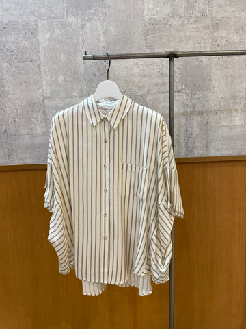 HERENCIA<br>2way袖ストライプシャツ