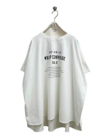 ayane<br>ポンチョ型ロゴTシャツ