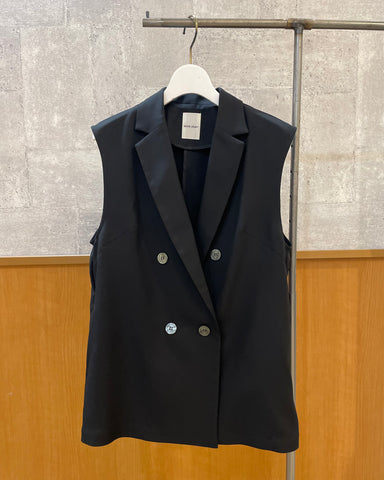 mink chair<br> ツイルダブルブレストジレ