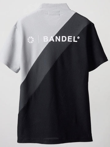 BANDEL<br>WOMENS STRIPES SWITCH S/S MOCK NECK SHIRTS