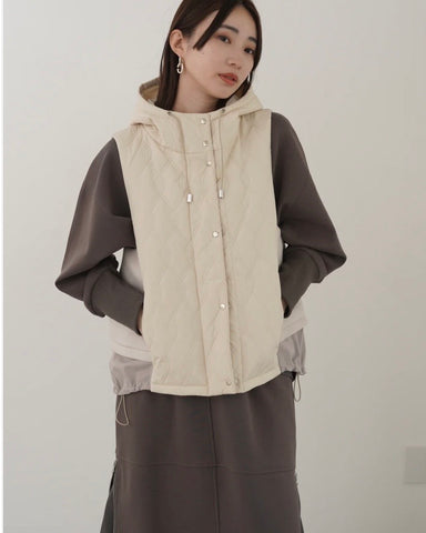 11月7日ライブ mink chair<br>キルティングフードベスト