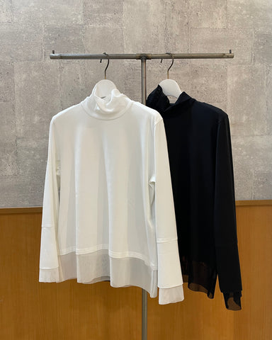 8月30日ライブ ETERNO BELLEZZA<br>チュールネック&チュール袖長袖トップス
