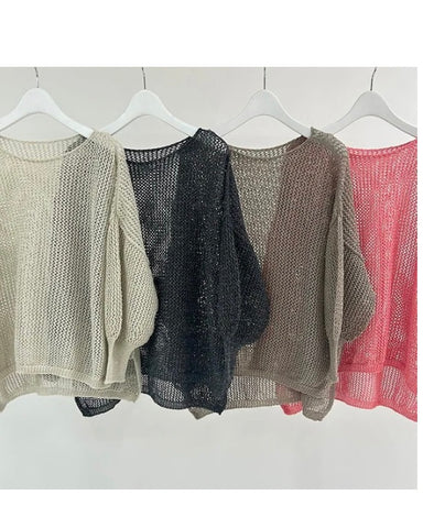 SUGAR ROSE<br>ラメ入り和紙トップス