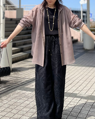 3月23日ライブ mink chair<br>シアーフーディブラウス
