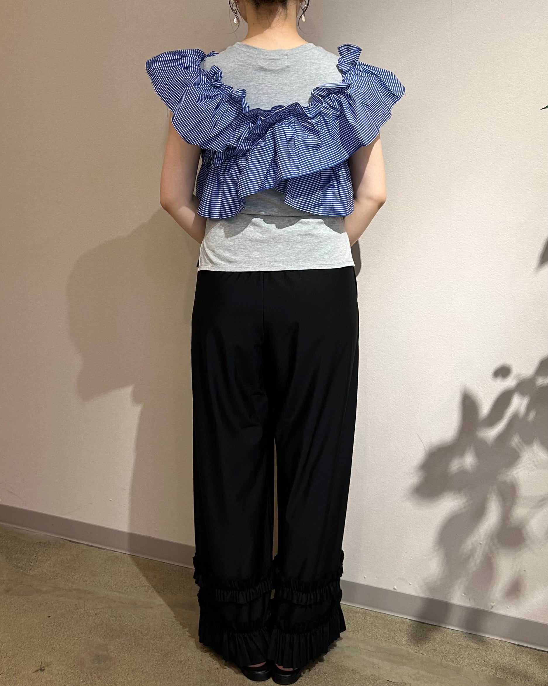 6月13日ライブ<br>Mewl マルチWAYストライプフリルTOPS
