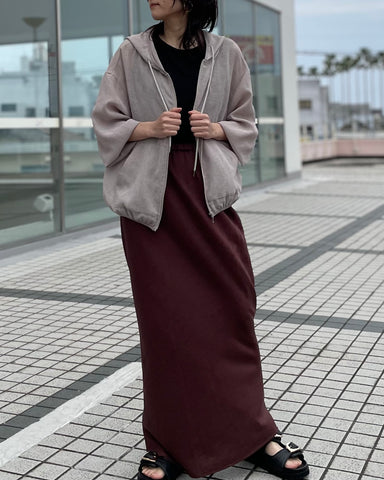 4月3日 cafune<br>リネンライクZIPフーディ