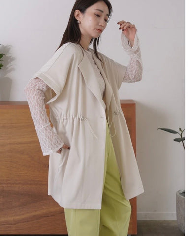 mink chair<br>ノーカラーツイルジレ