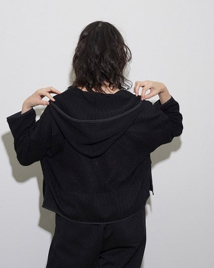 CYAN TOKYOご予約<br> ショートフェザーコンビフーディ