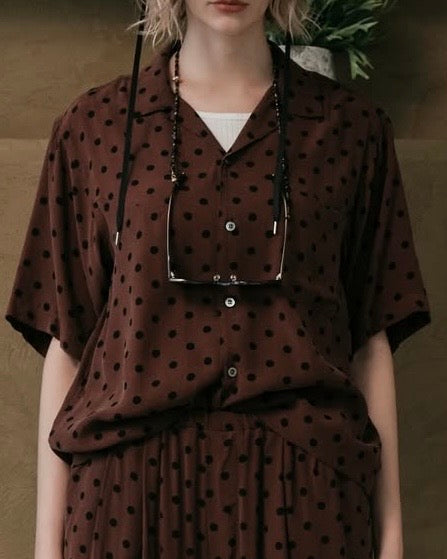 4月19日ライブ LE MELANGE<br>ドット半袖シャツ