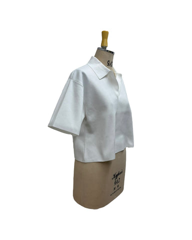 ayane予約<br>スキッパー半袖ニット