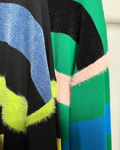 Margaux Vintage<br>異素材ボーダータートルニット