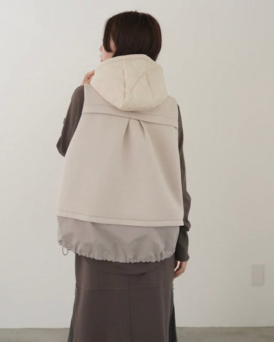 11月7日ライブ mink chair<br>キルティングフードベスト