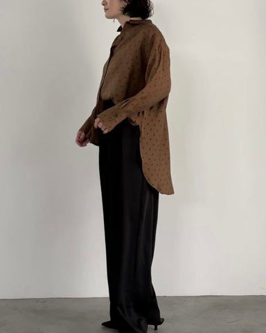 mink chair<br>シアードットプレーンシャツ