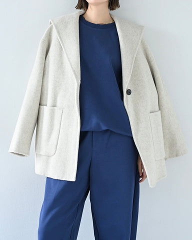 Herencia<br> Sailor Collar Short Coat