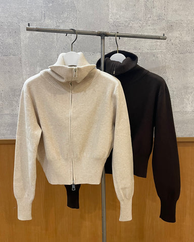 12月7日ライブ Herencia<br>リブショートジップニット