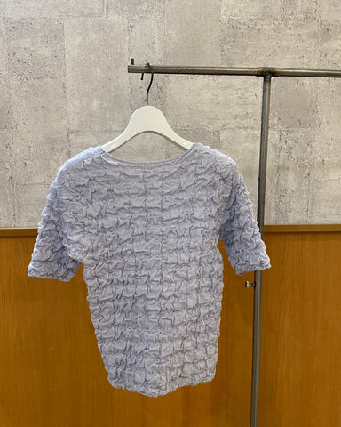 cafune<br>シャーリングエンボス風半袖トップス