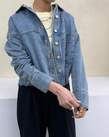 <br>カットオフデニムシャツ
