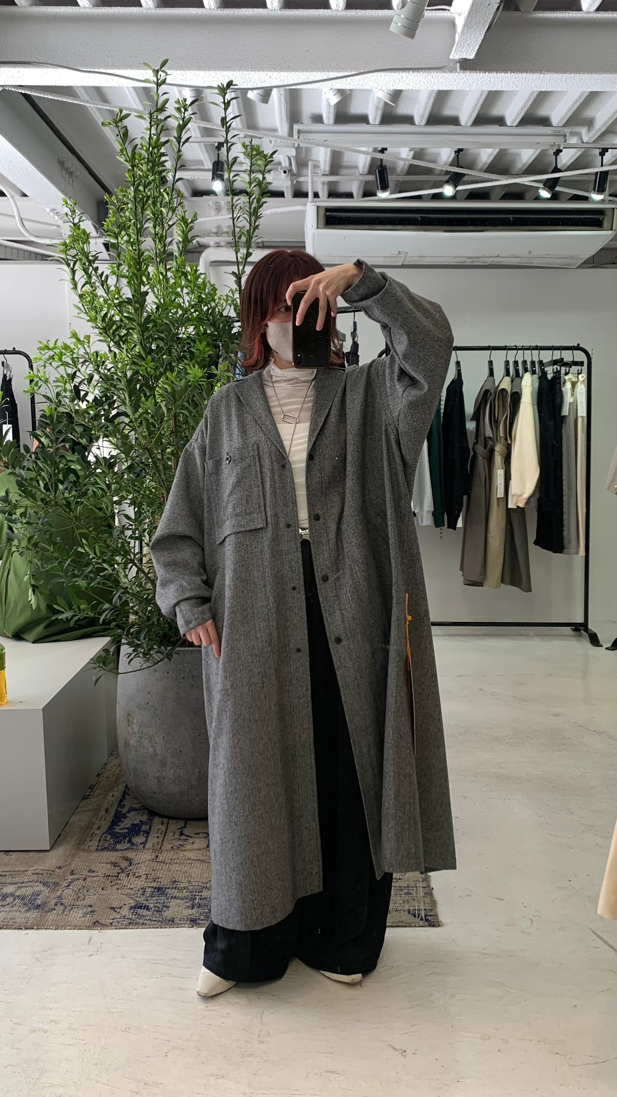 USU<br>ヘリンボーン ドクターコート