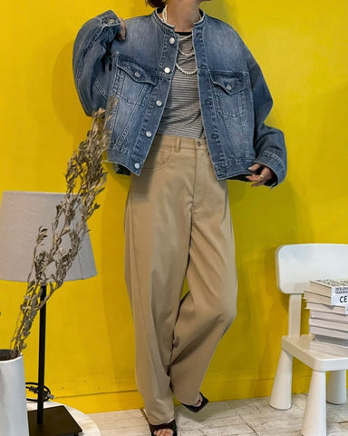 cafune<br> POLY-CHINO loose pants