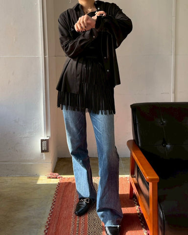 cafune<br>suede over shirt