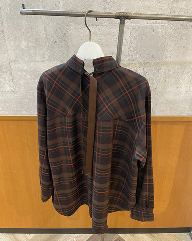 Herencia<br> Tartan Back Ribbon Shirt Blouse