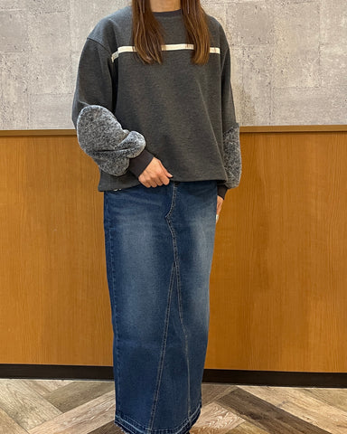 Praia<br> 袖ファーニットソー