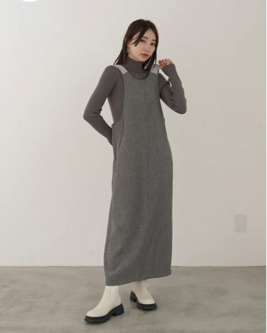 10月27日ライブ mink chair<br>ヘリンボンジャンパースカート