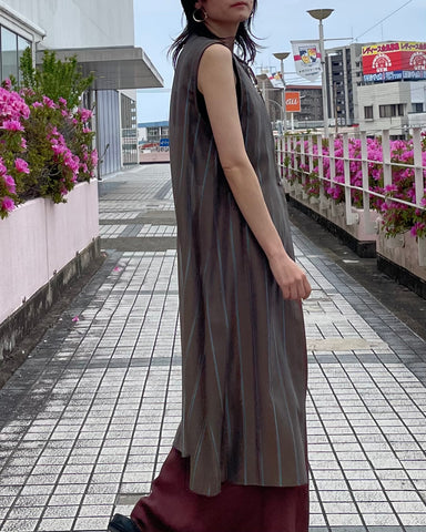 4月3日ライブ Margaux Vintage<br>シアーストライプノースリーブPO