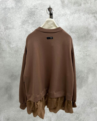 ayane予約<br>袖シアードッキングカットソー