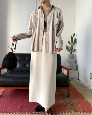 cafune<br>suede over shirt