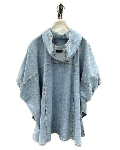 ayane<br>ストレッチダンガリーポンチョ