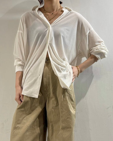 9月21日ライブ cafune<br> velour relax shirt