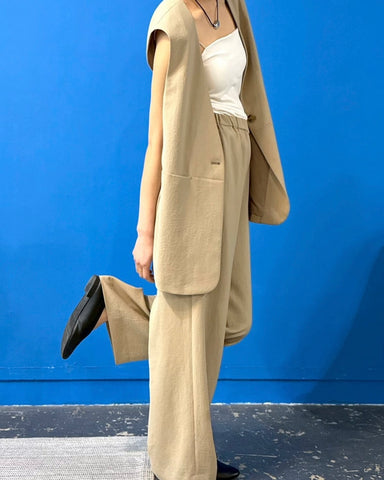 cafune<br>drape washer V neck gilet