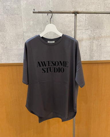 6月12日ライブ mink chair<br>フロッキー加工ロゴ半袖Tシャツ