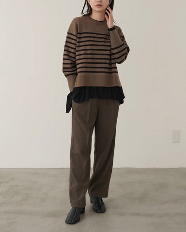 mink chair<br> イレギュラーペプラムブラウス