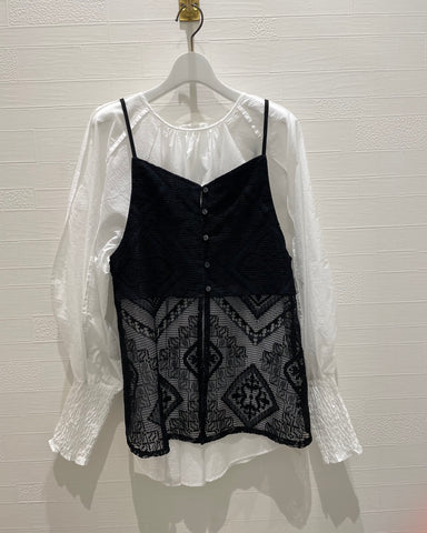 3月8日ライブ mink chair<br>刺繍キャミベスト