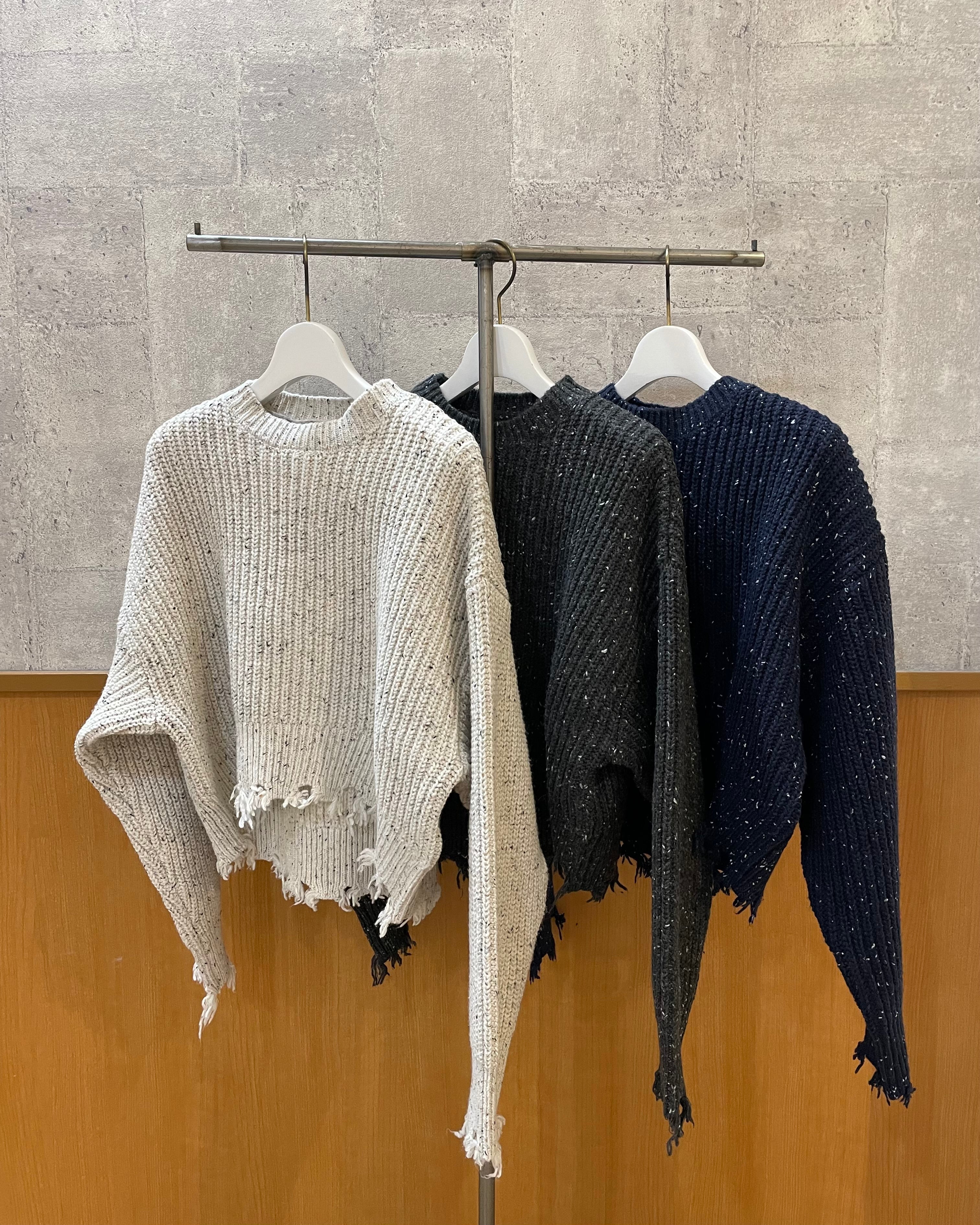 10月5日ライブ cafune<br>ネップダメージニット