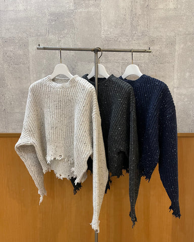 10月5日ライブ cafune<br>ネップダメージニット