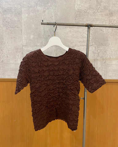 cafune<br>シャーリングエンボス風半袖トップス