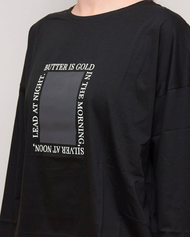 Praia<br> シルケット合皮ボックスロングTシャツ