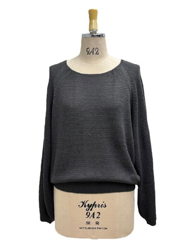 ayane予約<br>ラーベン編みラグランニット