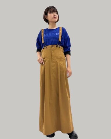 8月10日ライブ<br>ayane ビンテージ加工ポリエステルジャンパースカート