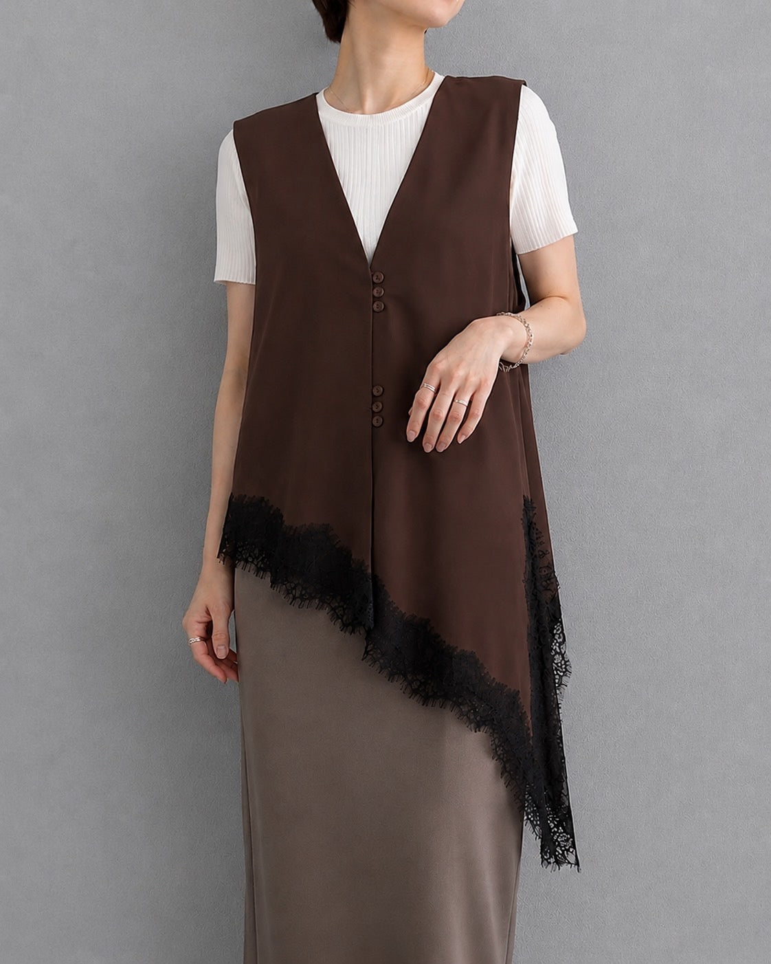 6月14日ライブcafune<br>アシメ裾レースジレ