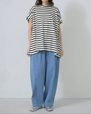 Herencia<br>バックリボンボーダーカットソー