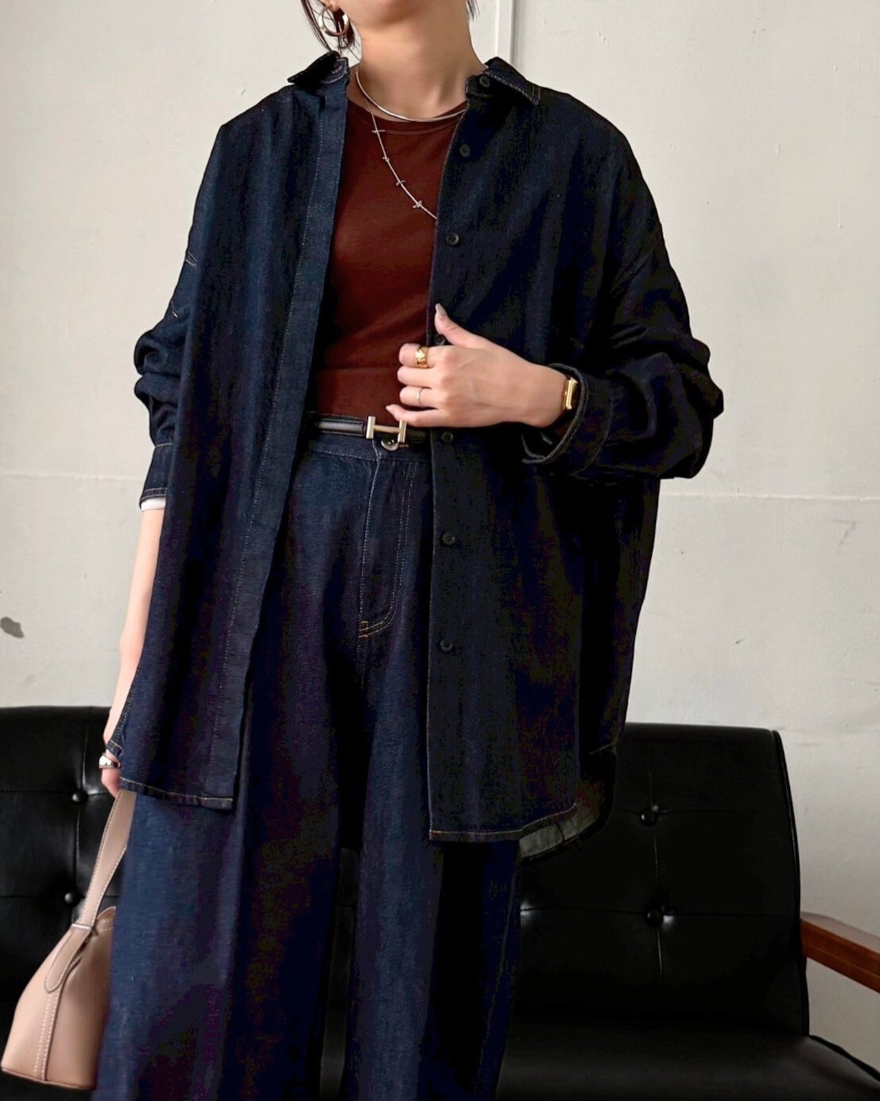 9月21日ライブ cafune<br> 9oz denim cocoon shirt