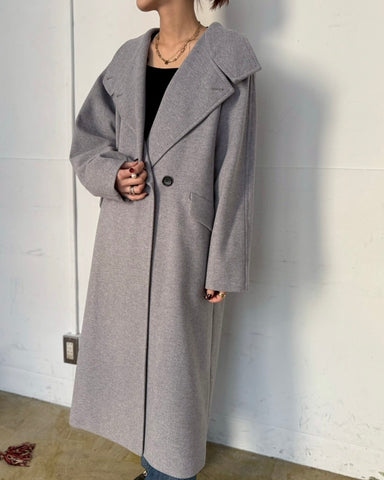 cafune<br> melton jersey stand coat