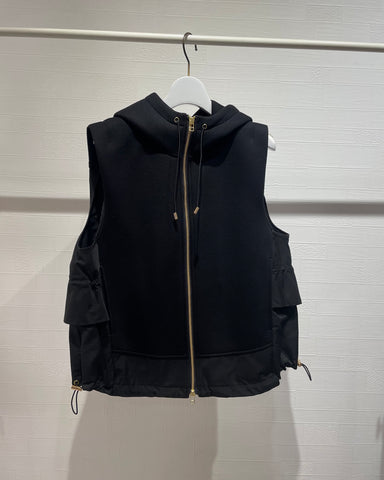 mink chair<br>異素材ドッキングフードベスト