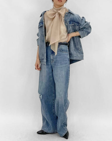 cafune <br> raglan sleeve denim jacket